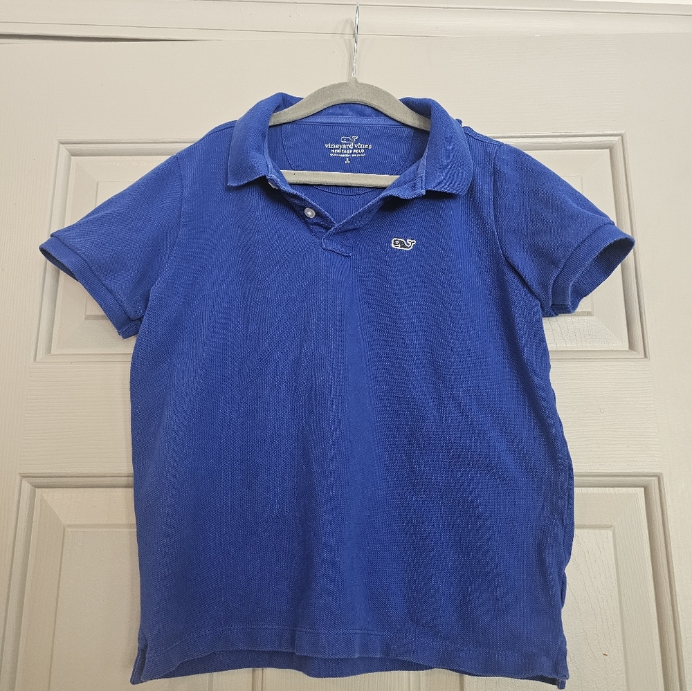 Vineyard Vines Blue Polo Shirt Classic Short-Sleeve Design